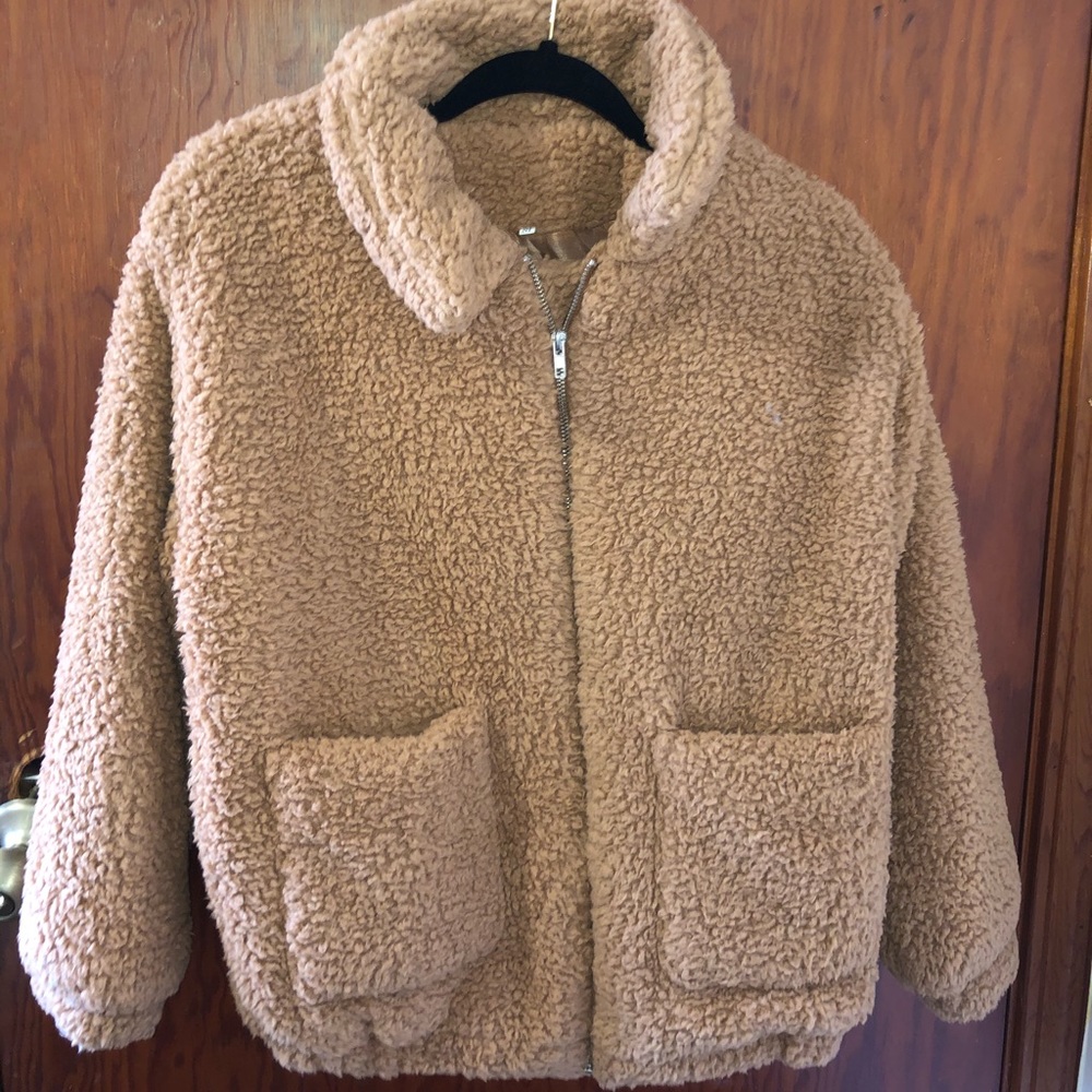 Brown teddy jacket